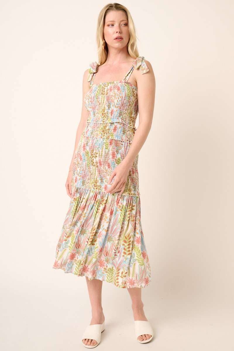 Mittoshop Smocking Detail Midi Dress