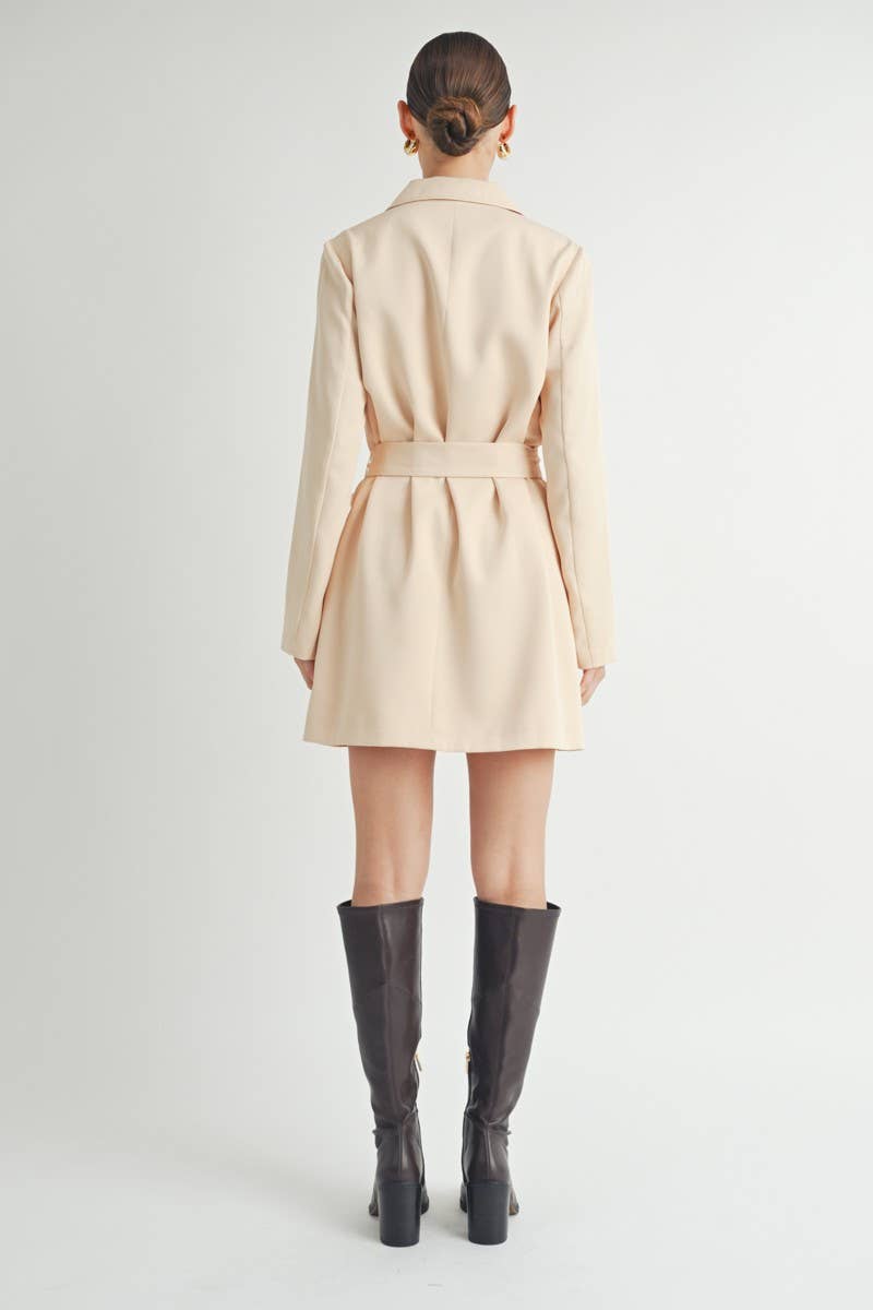 Belted Blazer Mini Dress