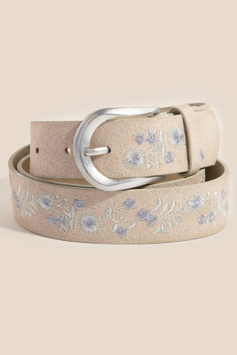 Floral Embroidered Soft Belt