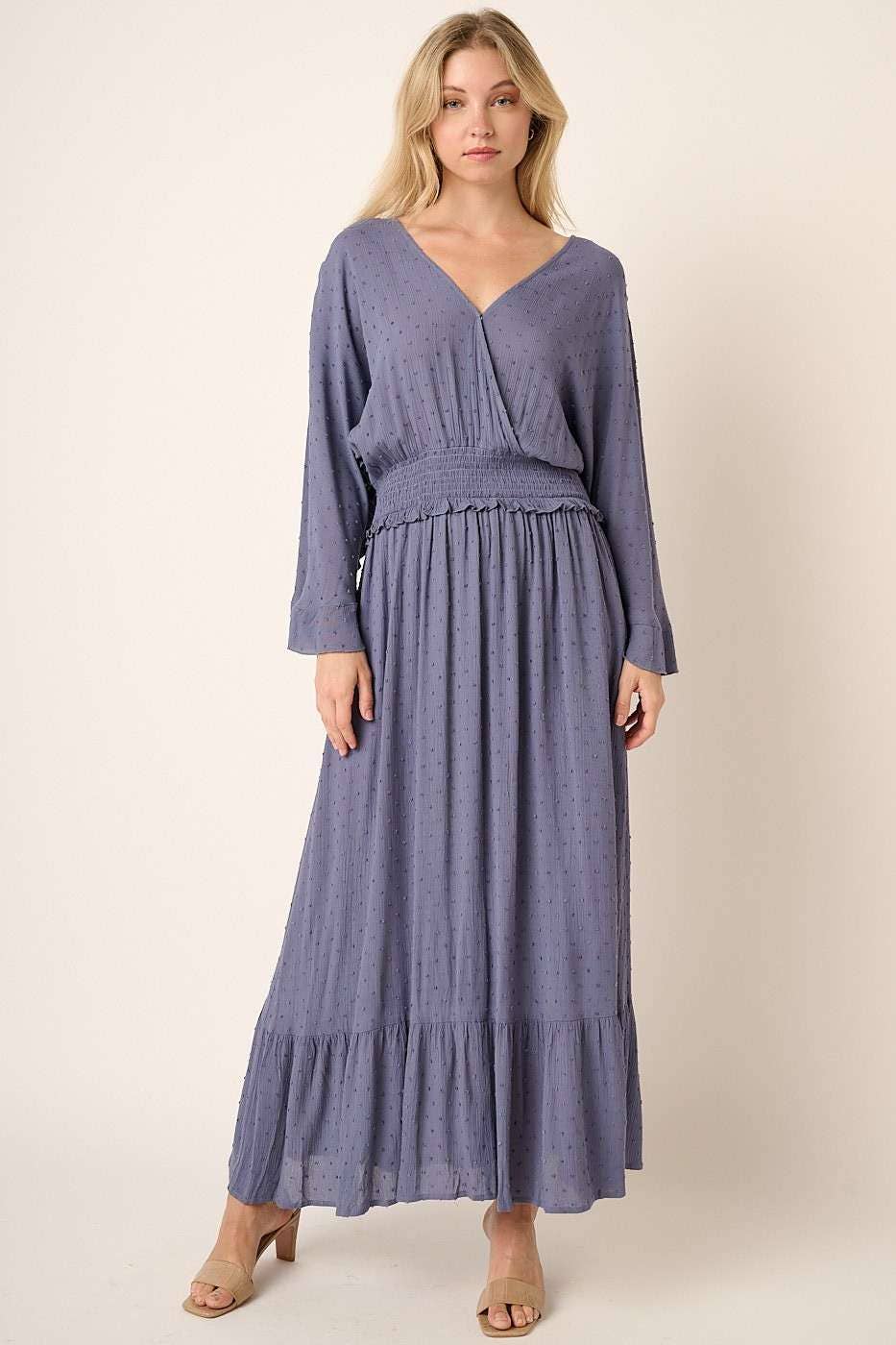 Mittoshop Full Bell Sleeve Maxi Dress