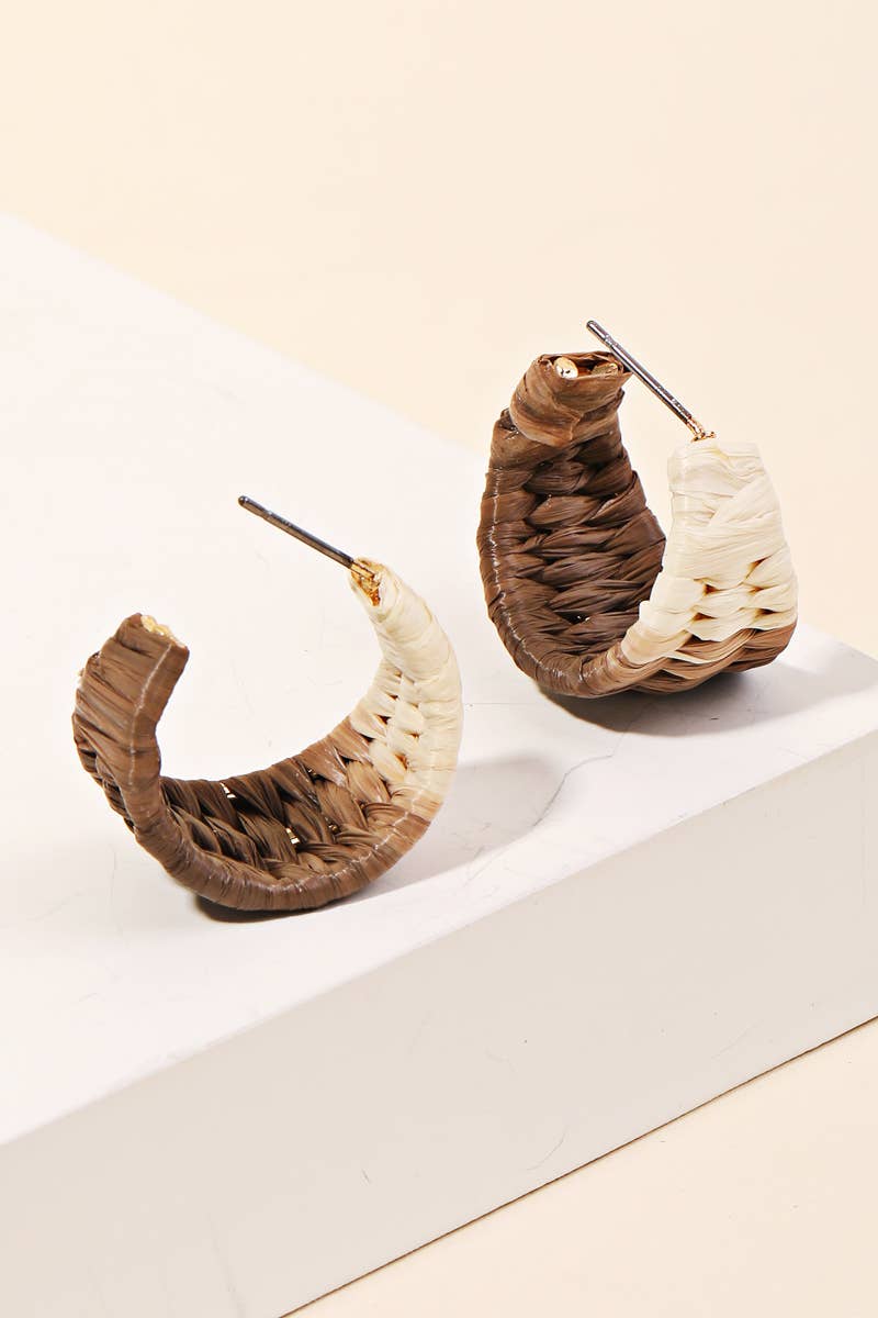 Raffia Braid Open Hoop Design
