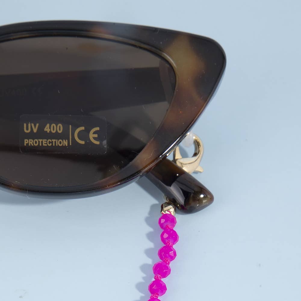 Faceted Crystal Bead Sunglass Chain Lanyard