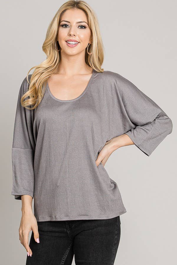 Stretch Knit Top with Back Lace Detail