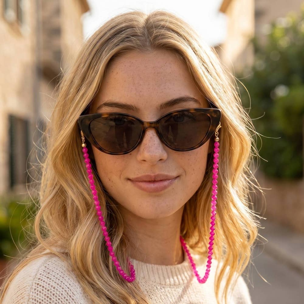 Faceted Crystal Bead Sunglass Chain Lanyard