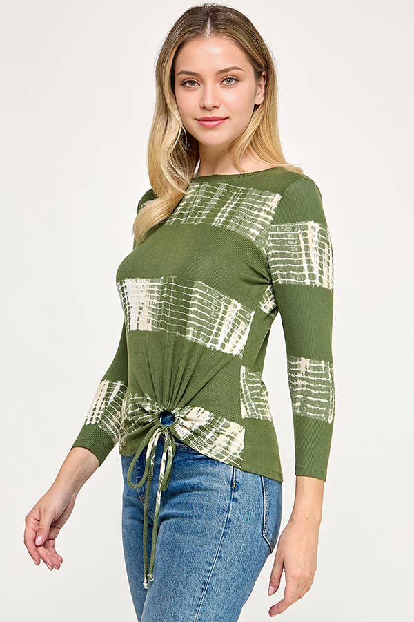 Soft Hand Feel 3/4 Sleeve Top