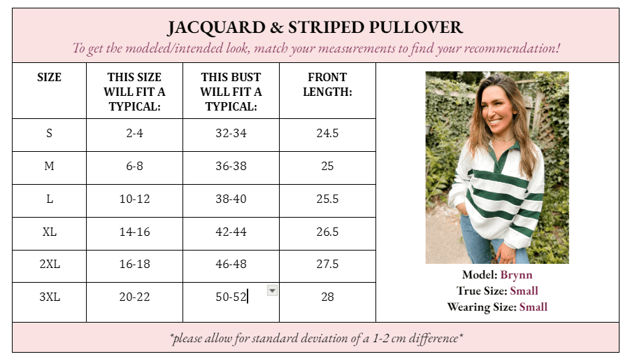 Jacquard Striped Pullover