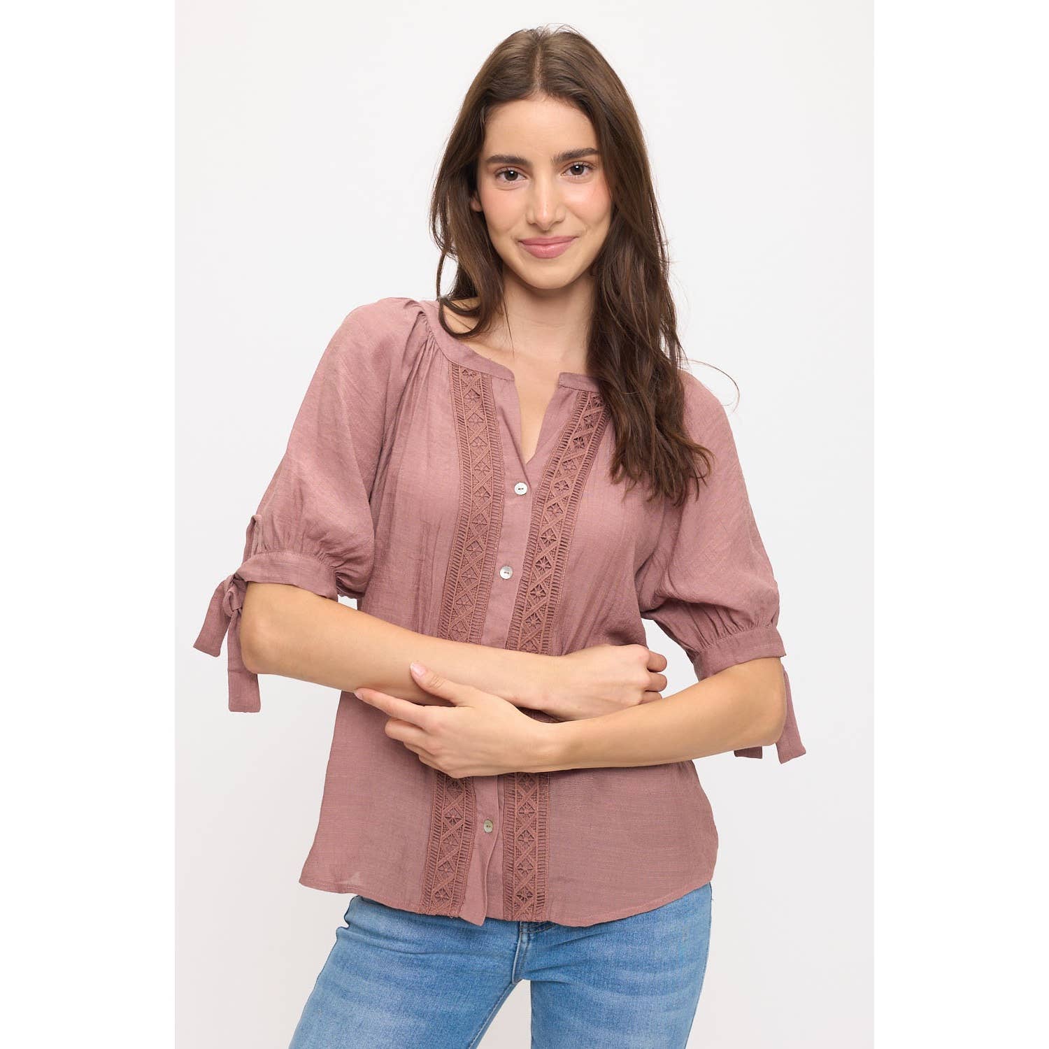 Button Down Crochet Shirt