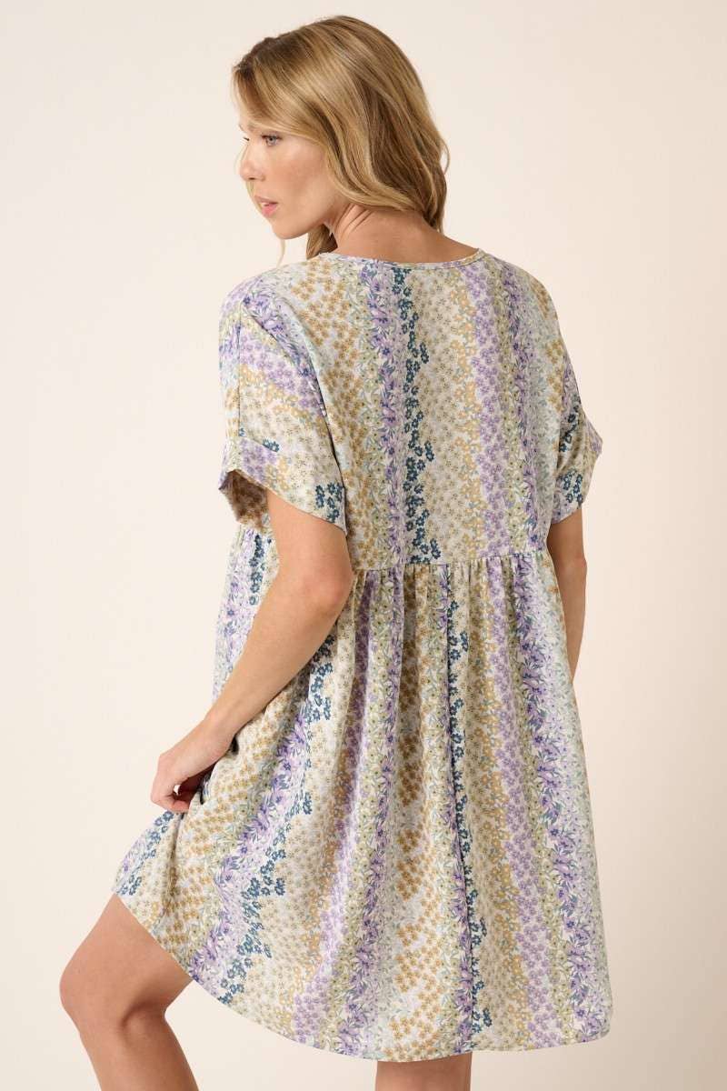 Mittoshop V Neck Babydoll Mini Dress