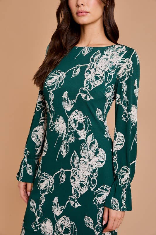 Gilli Long Sleeve Dress with Ruffle Detail