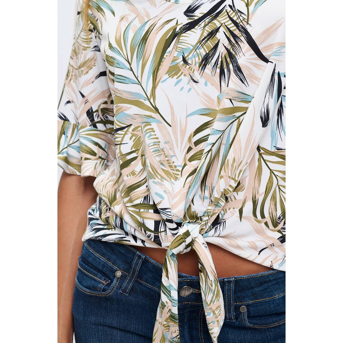 Tie Front Tropical Top