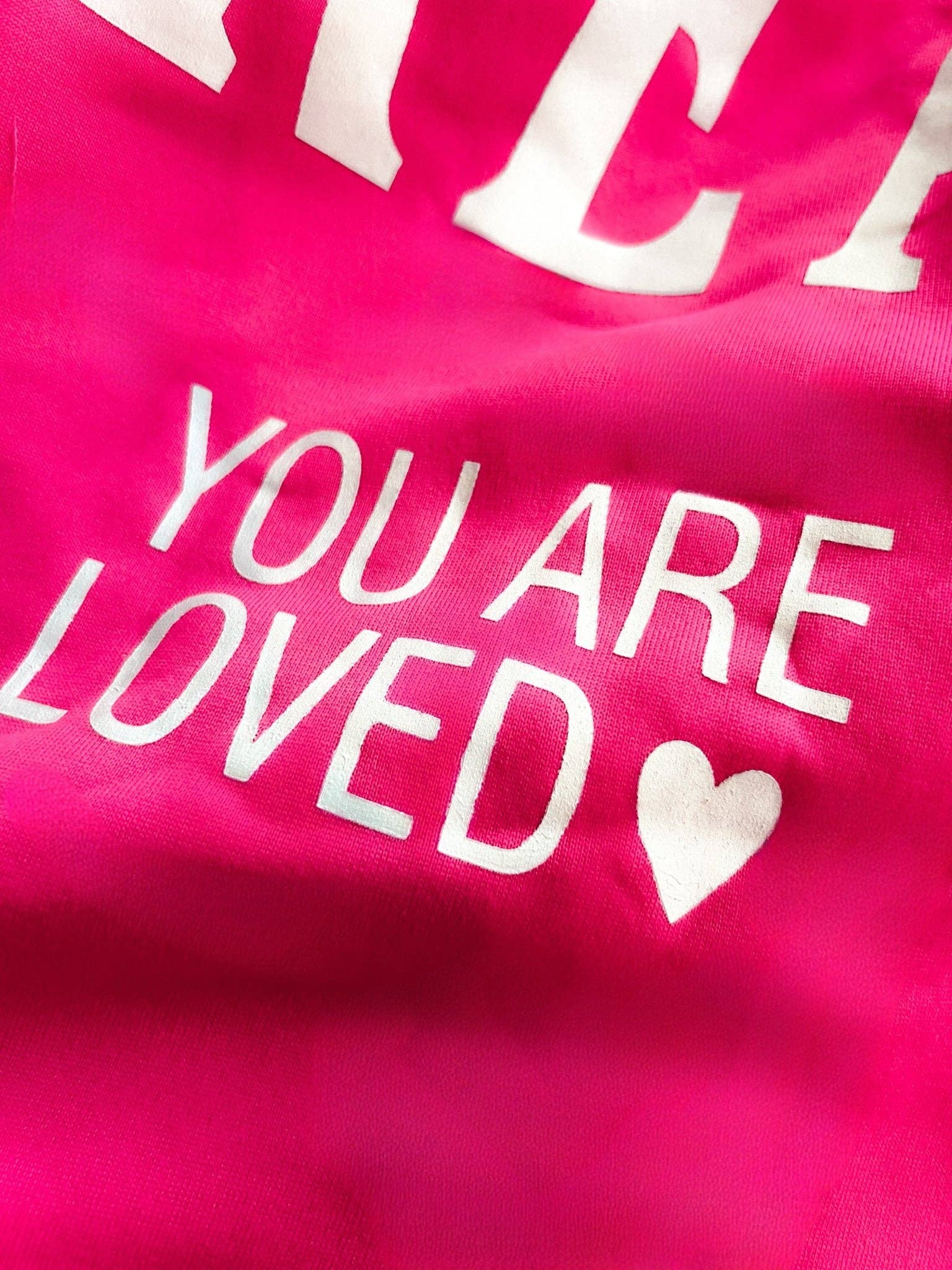 If You Can Read This You Are Loved Back Print Scuba Sweatshirt