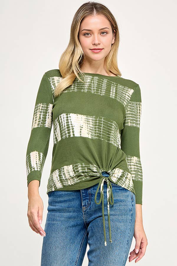 Soft Hand Feel 3/4 Sleeve Top
