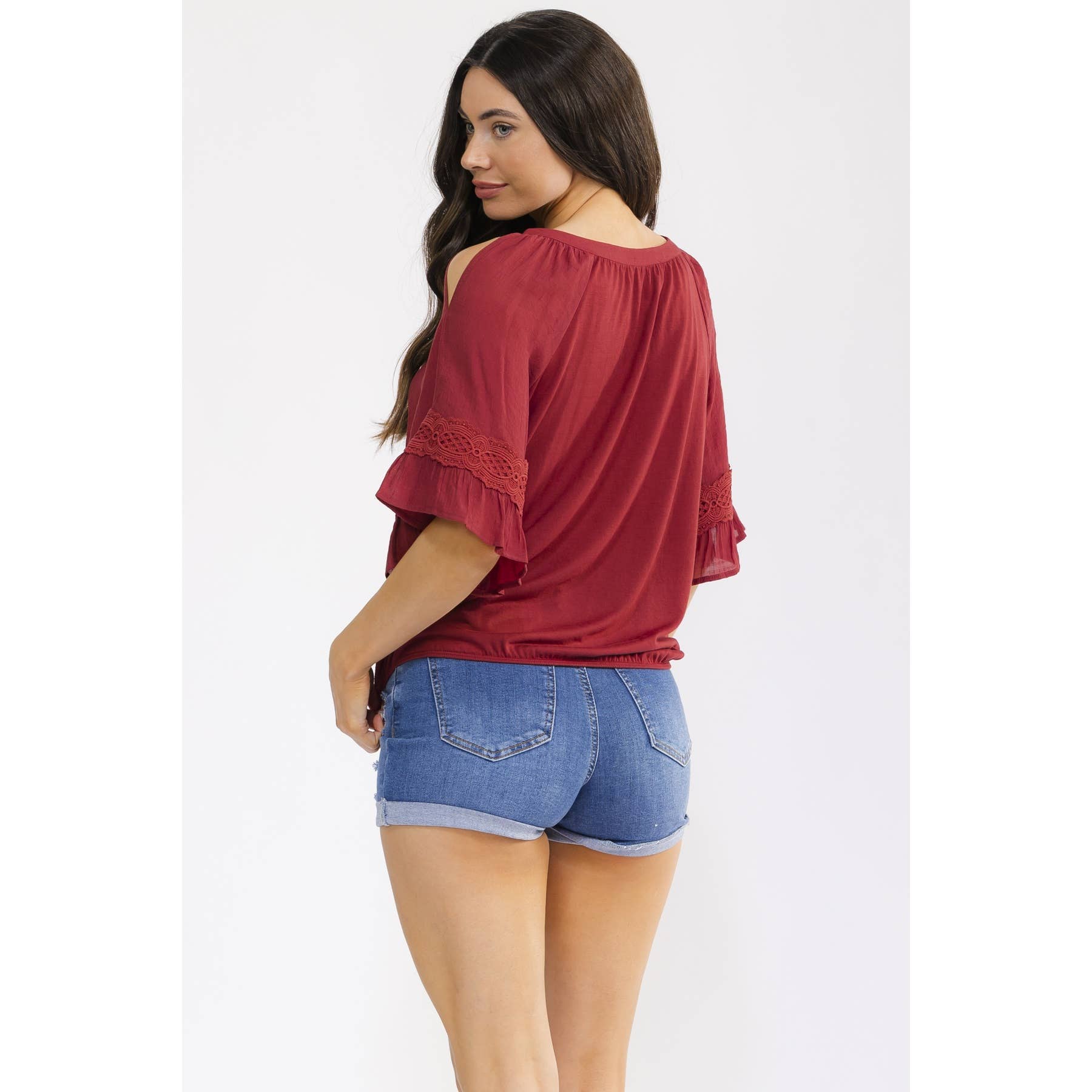 Bell Sleeve Flowy Top with Tassel Detail