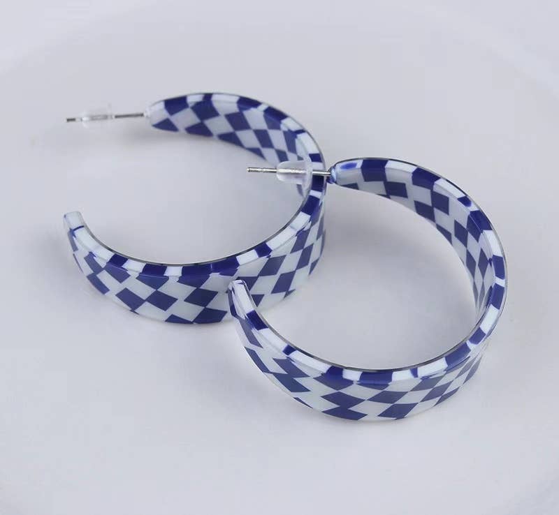 Gameday Checkered Earrings for Women