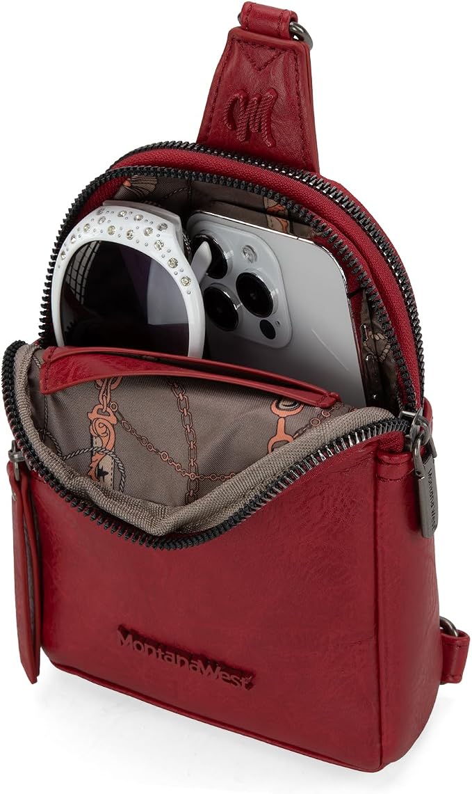 Montana West Crossbody Sling Bag with Cross Detail