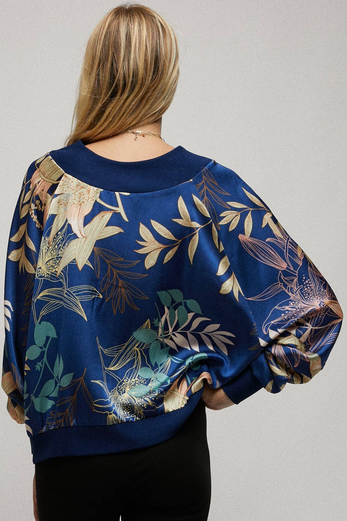 Reversible Long Sleeve Batwing Top
