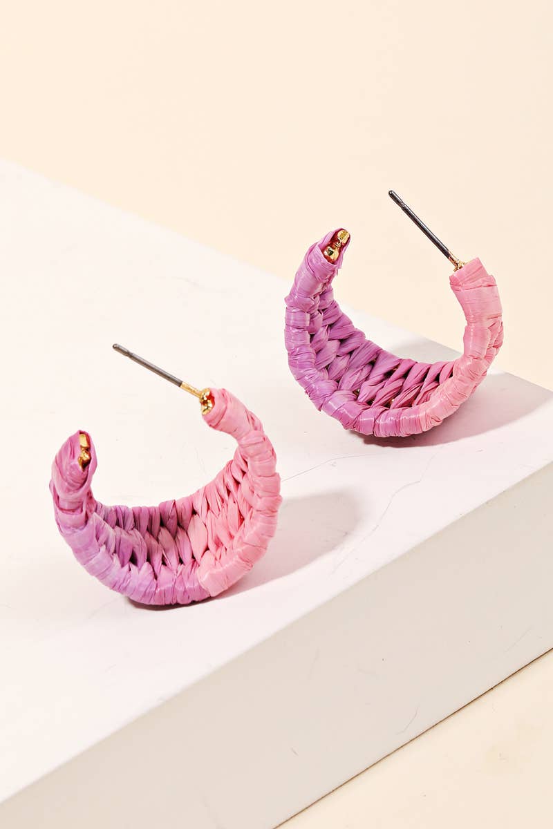 Raffia Braid Open Hoop Design