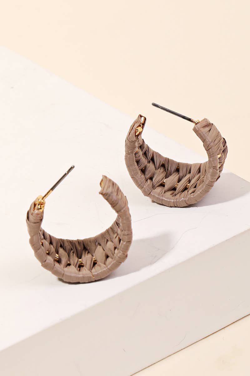 Raffia Braid Open Hoop Design