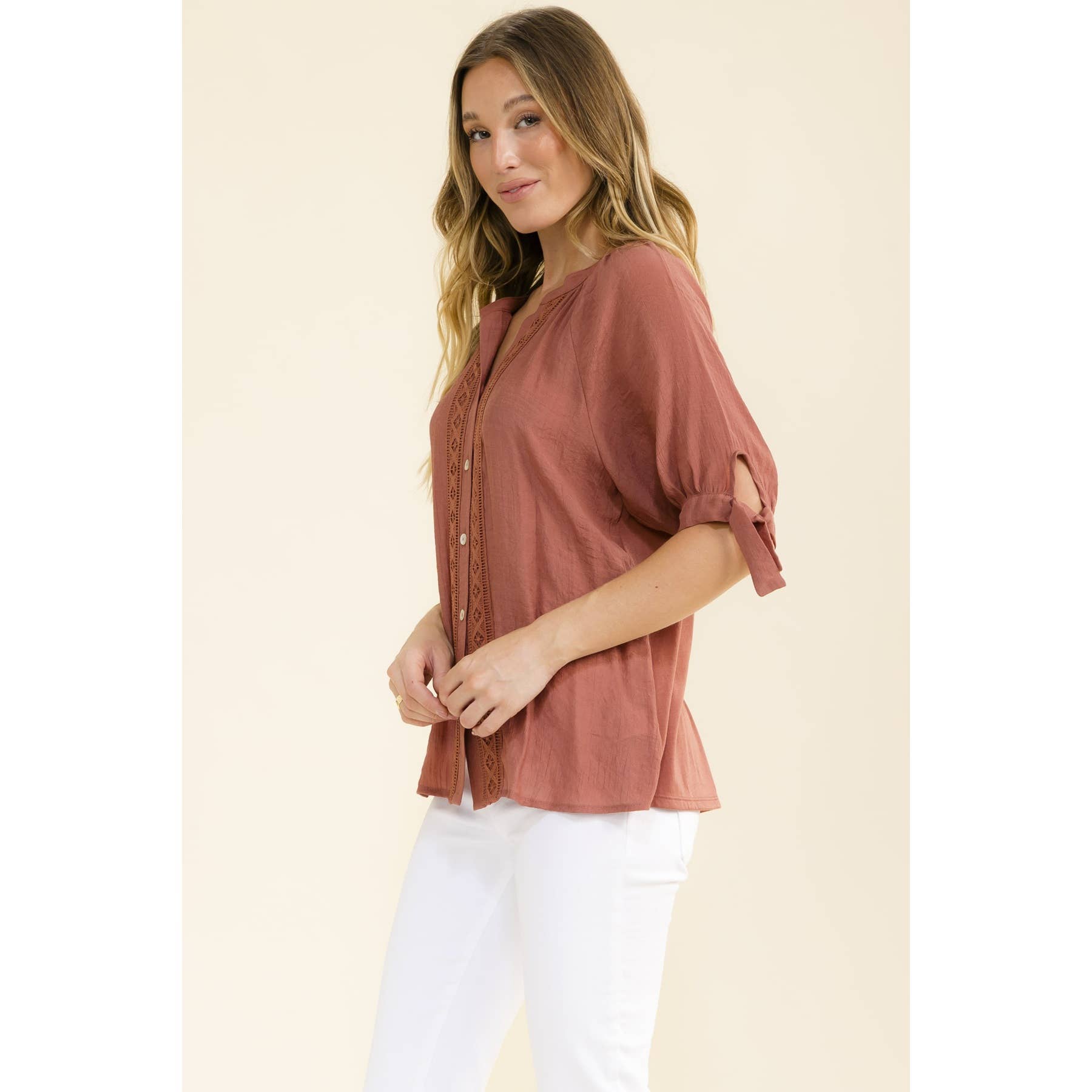 Button Down Crochet Shirt