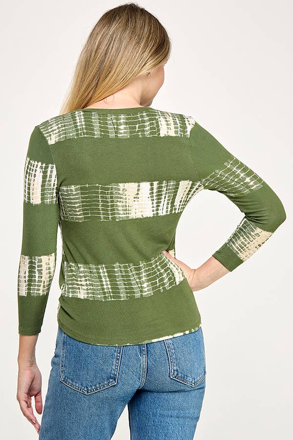Soft Hand Feel 3/4 Sleeve Top