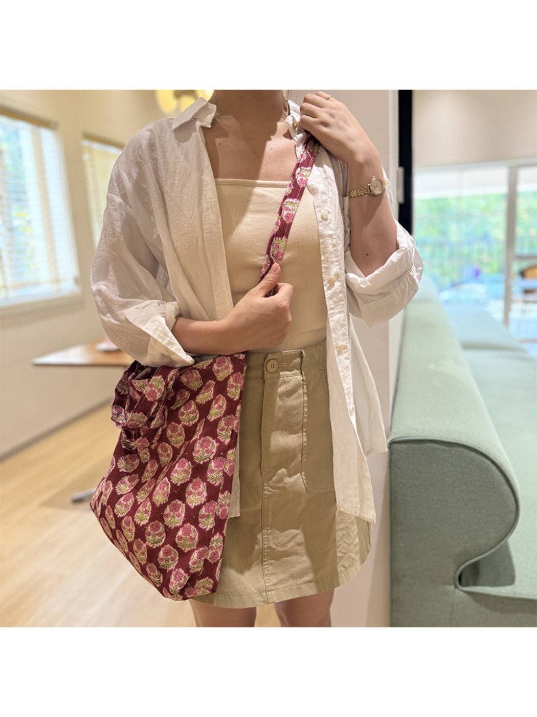 Knotted Handle Tote Bag