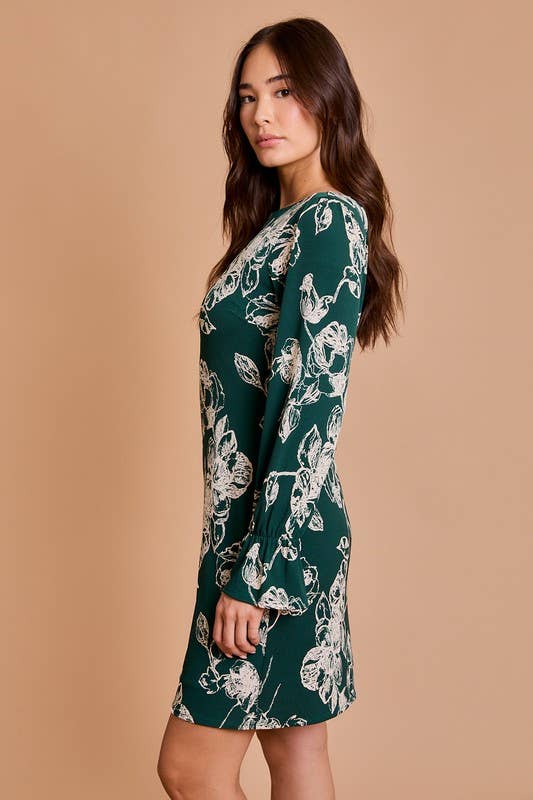 Gilli Long Sleeve Dress with Ruffle Detail
