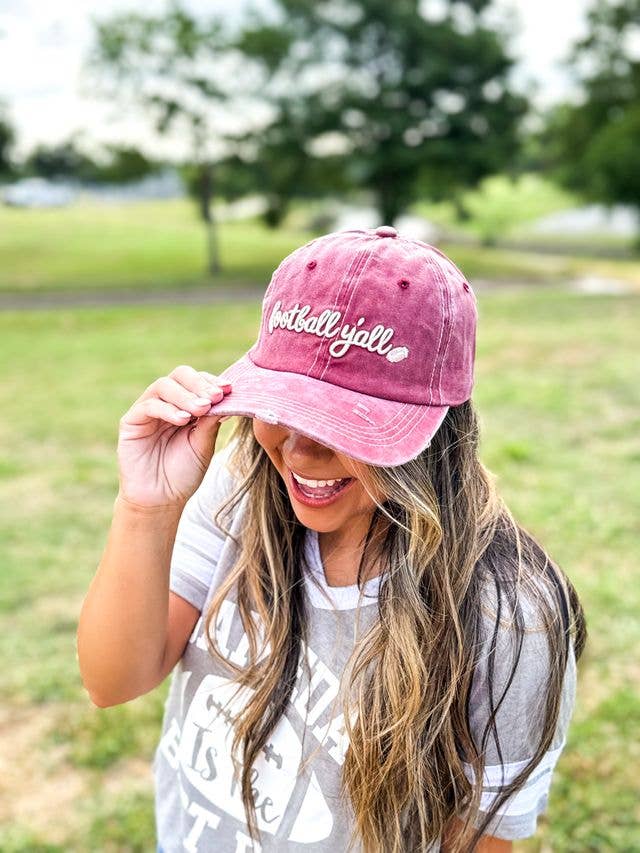 Y'all Football Embroidery Hat