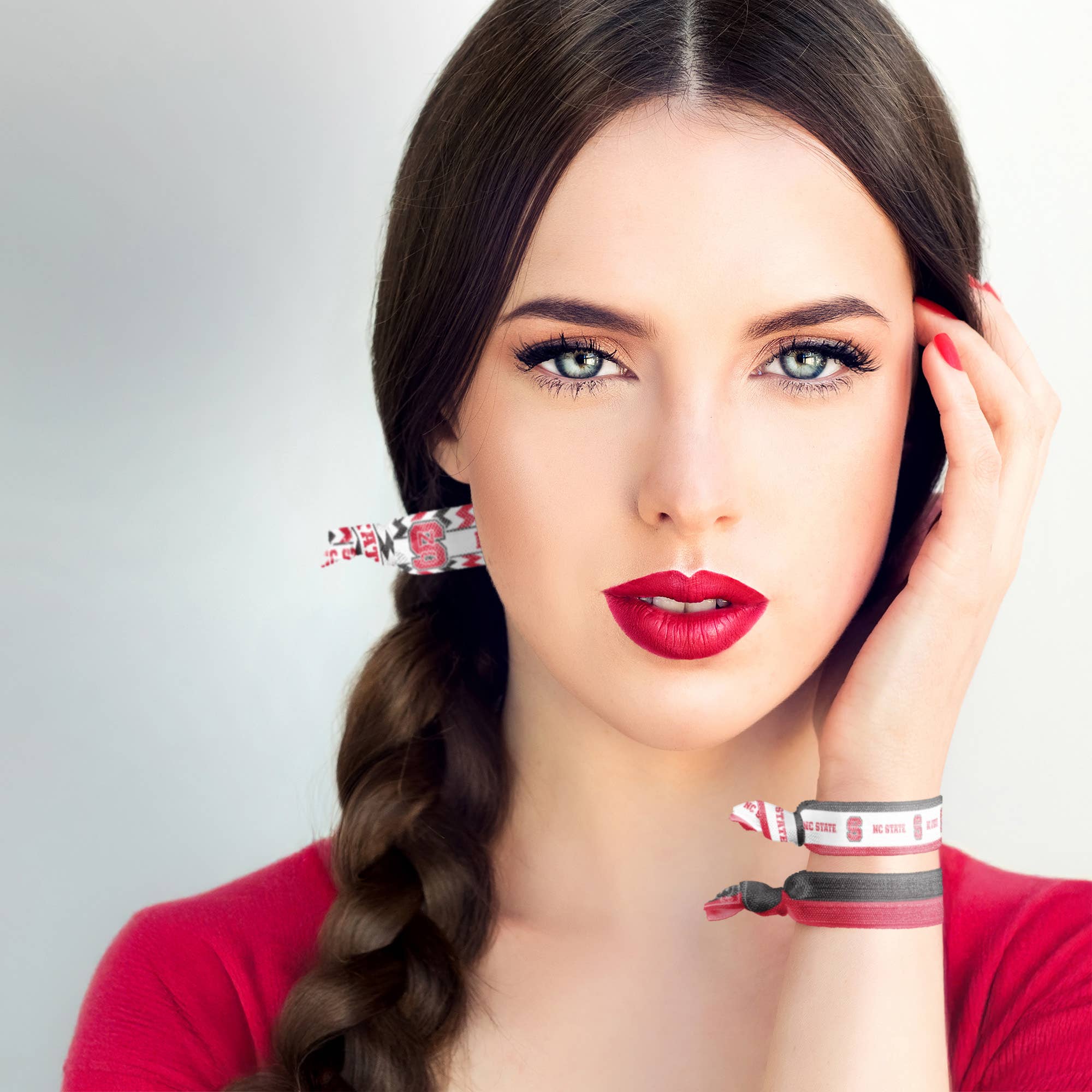 North Carolina State Wolfpack Knotted Hair Tie