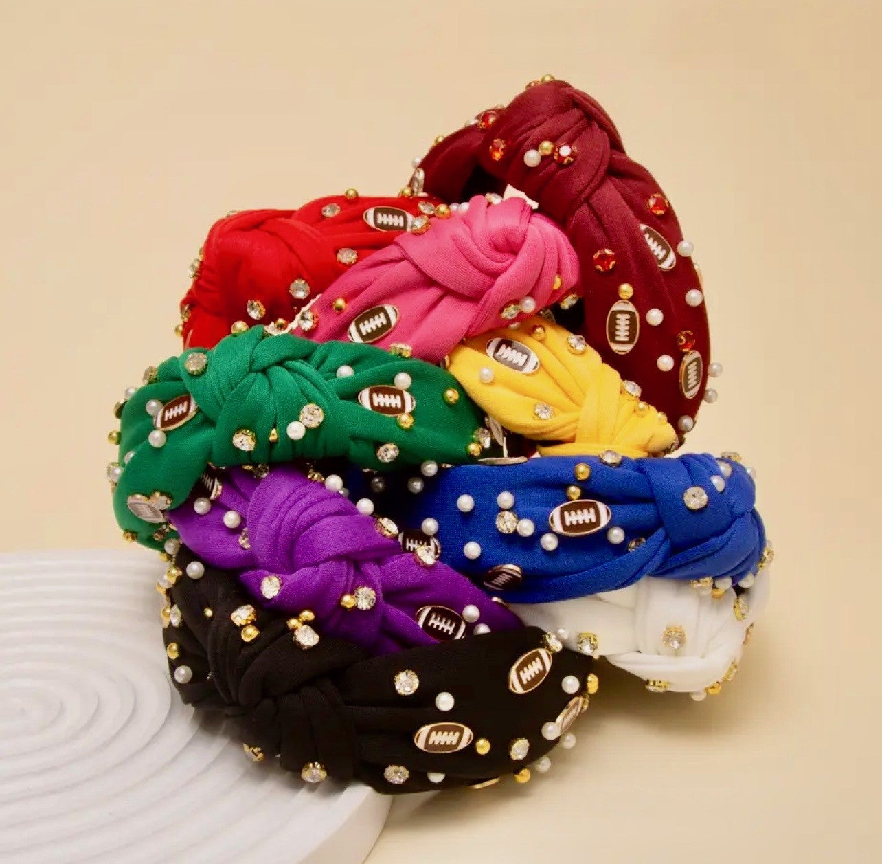 Rhinestone Football Headband Accessory