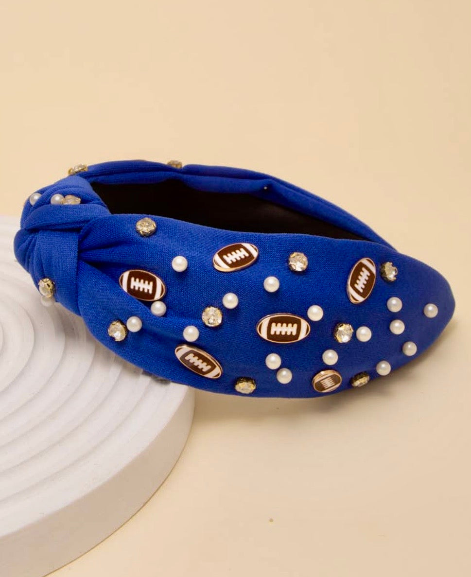 Rhinestone Football Headband Accessory