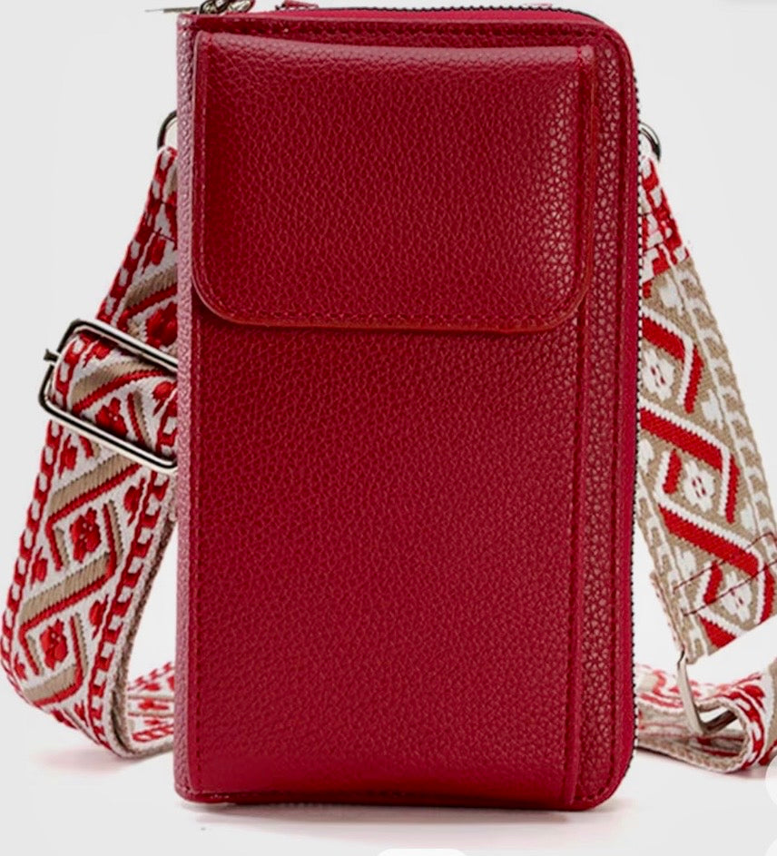 Cellphone Bag with Embroidered Strap