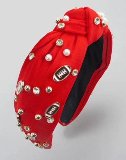 Rhinestone Football Headband Accessory