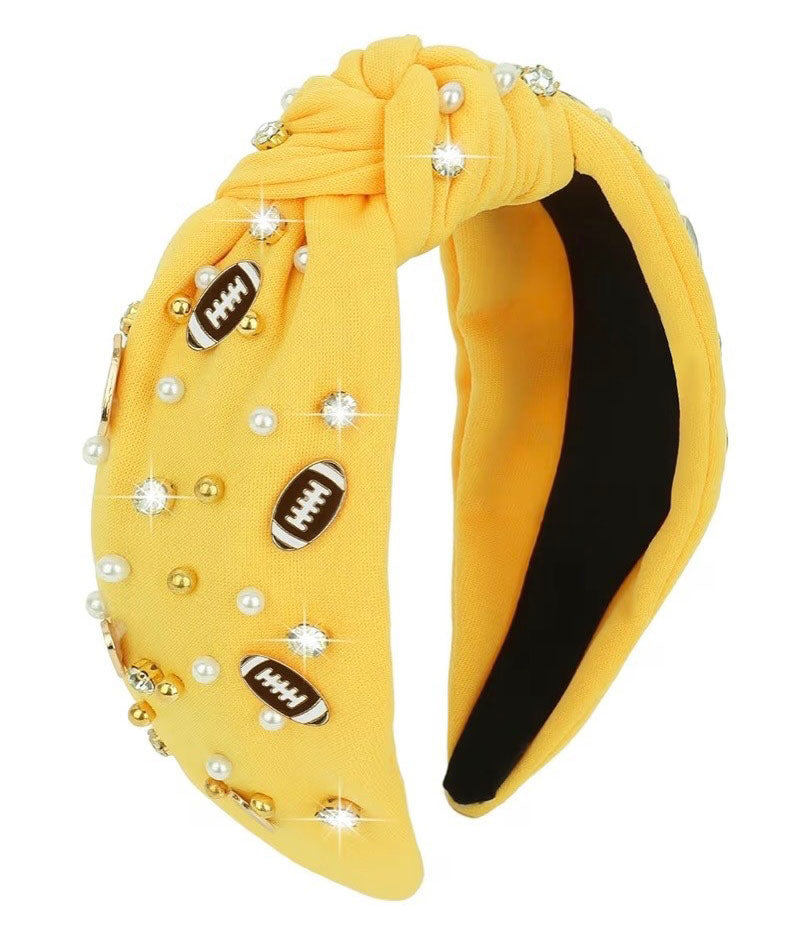 Rhinestone Football Headband Accessory