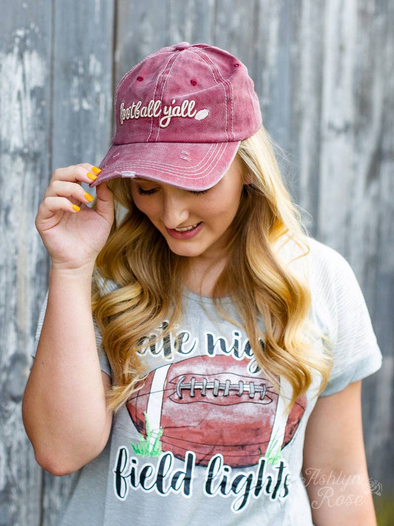 Y'all Football Embroidery Hat