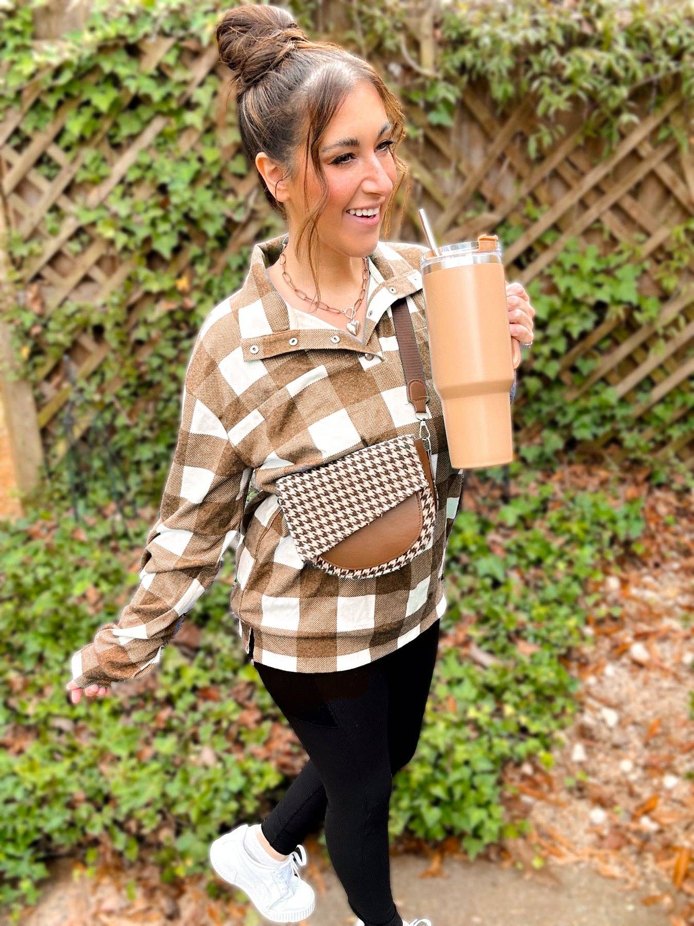 Brody Brushed Plaid Pullover Button-Up