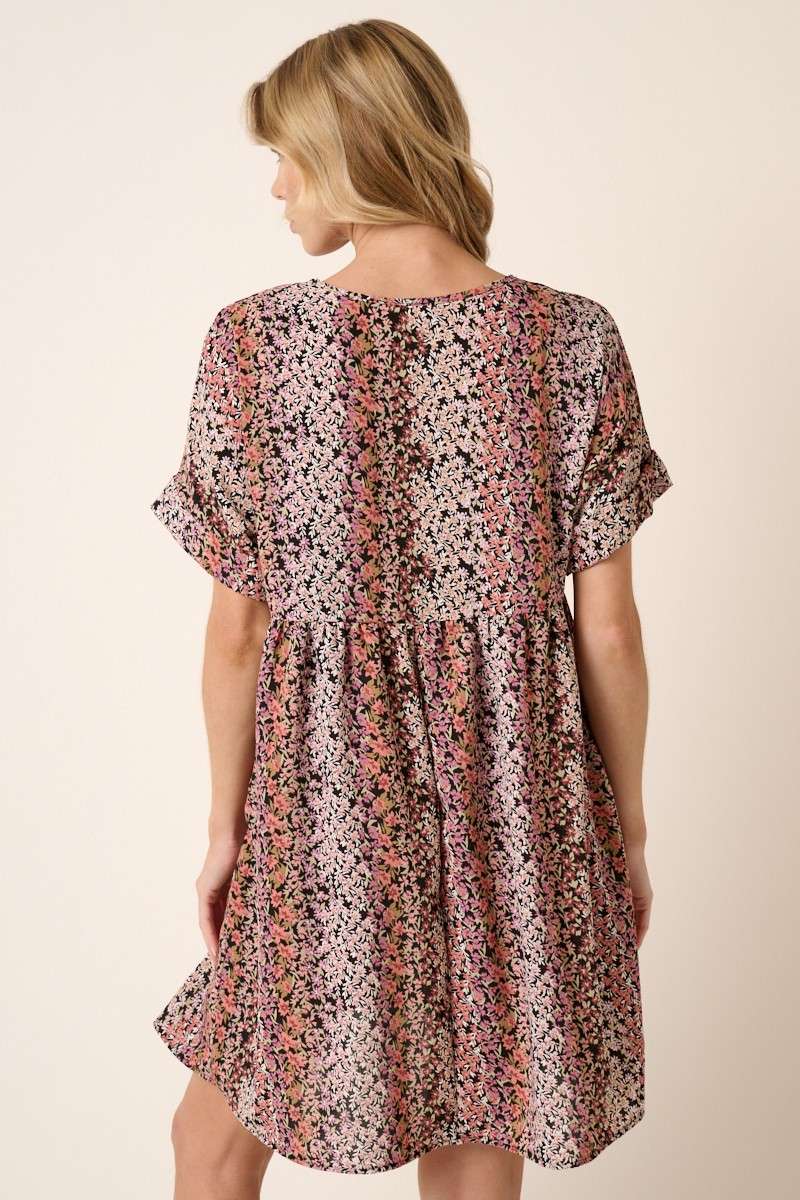 Mittoshop V Neck Babydoll Mini Dress