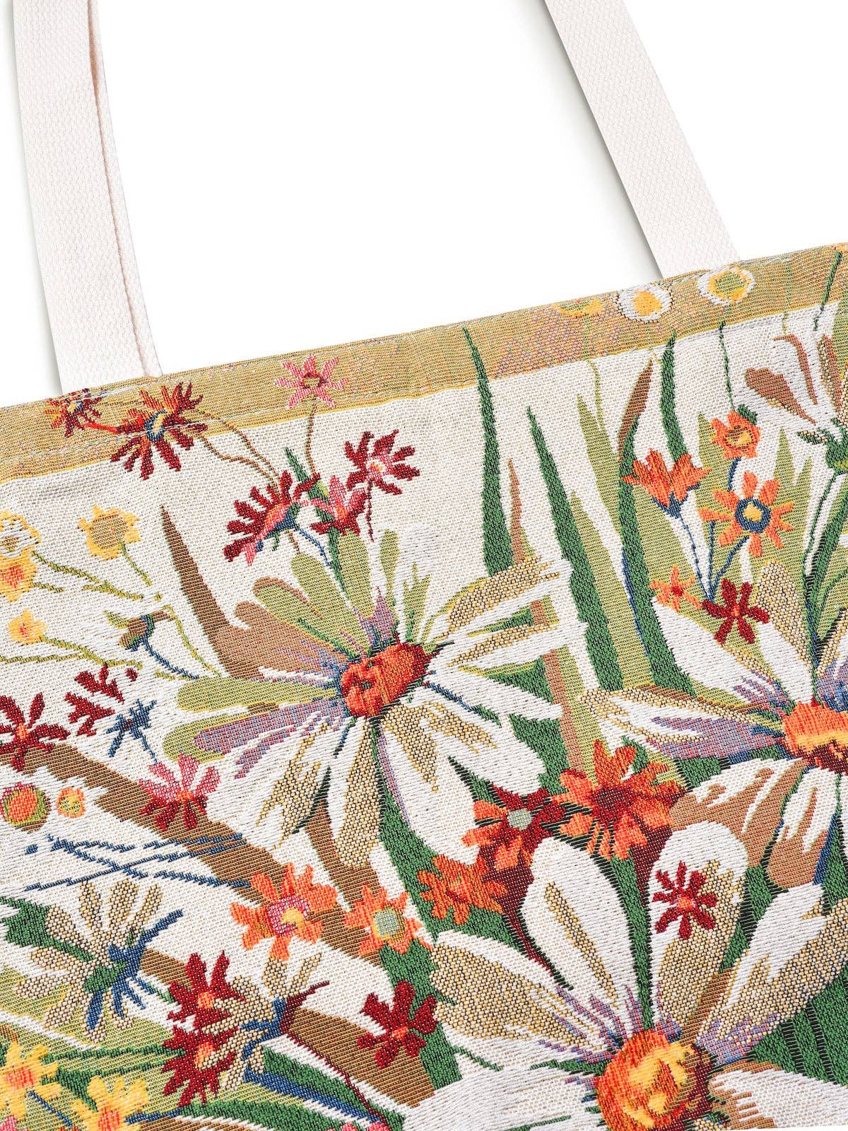 Daisy Tapestry Large Capacity Tote Bag