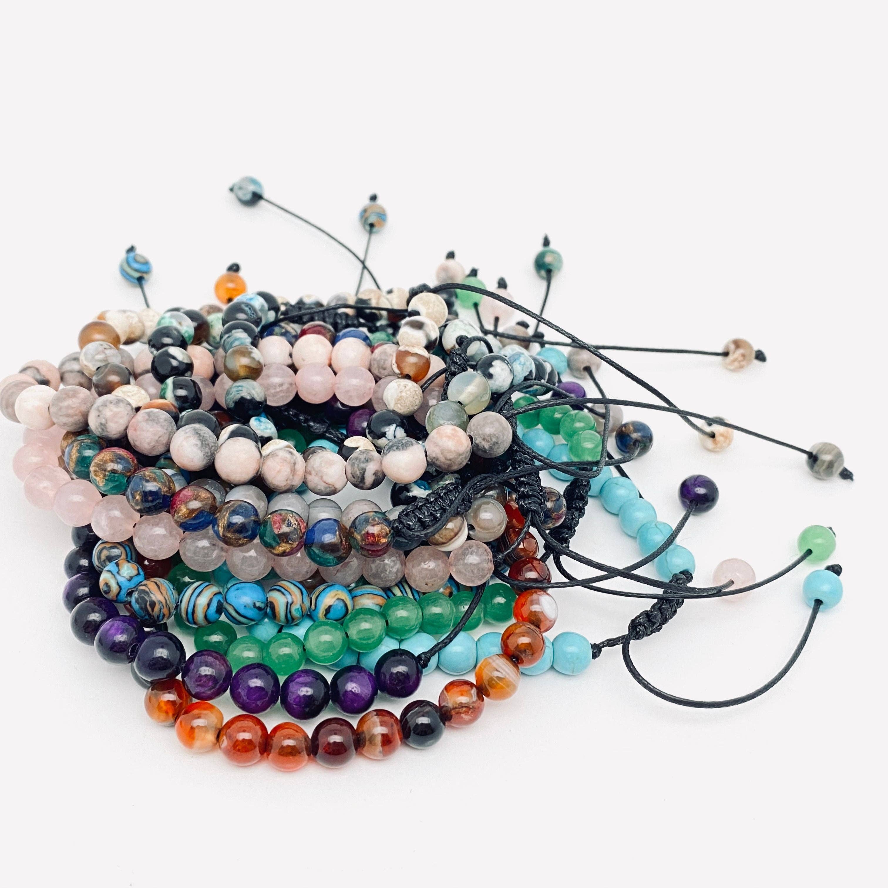 Natural Stone Hand Woven Stretch Bracelets