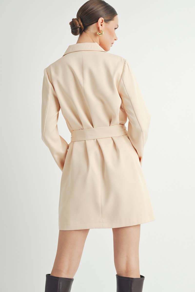 Belted Blazer Mini Dress
