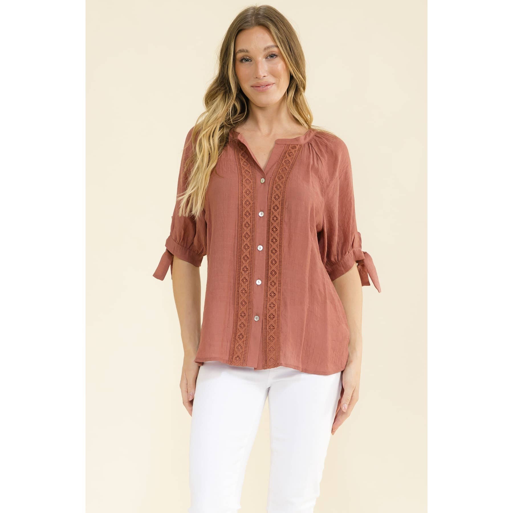 Button Down Crochet Shirt