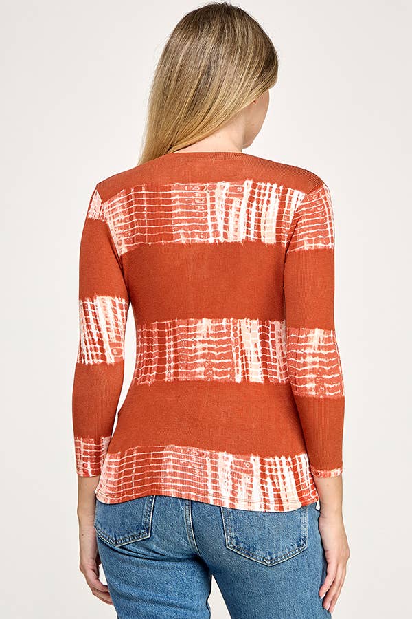 Soft Hand Feel 3/4 Sleeve Top