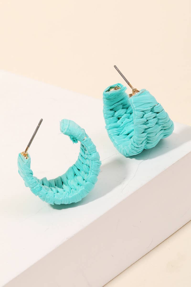 Raffia Braid Open Hoop Design