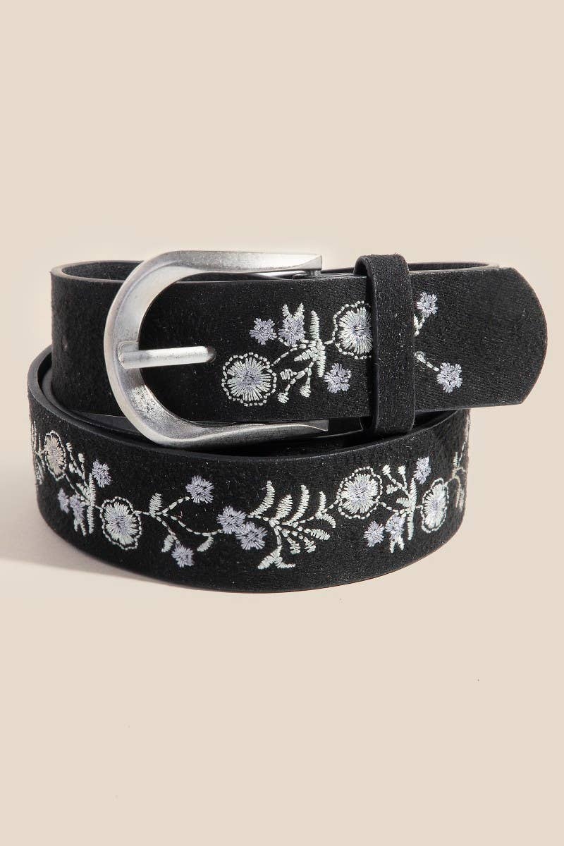 Floral Embroidered Soft Belt