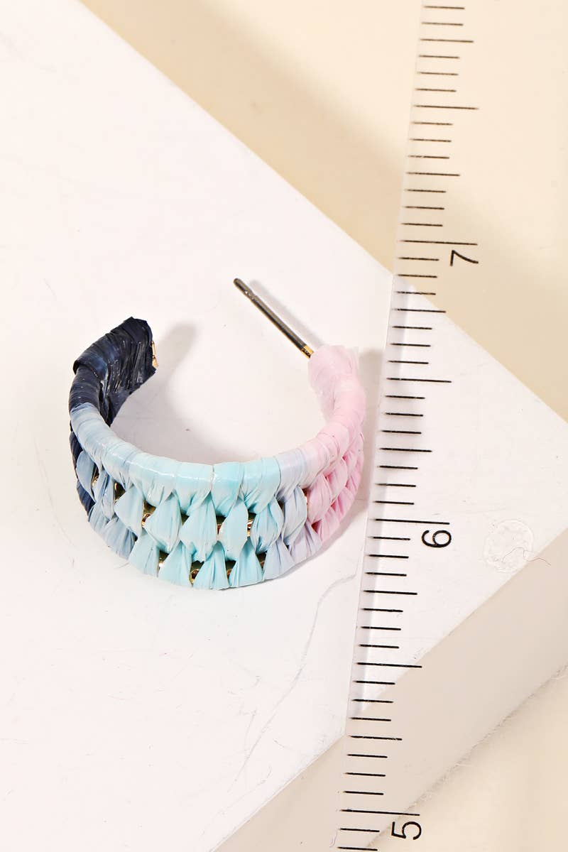Raffia Braid Open Hoop Design
