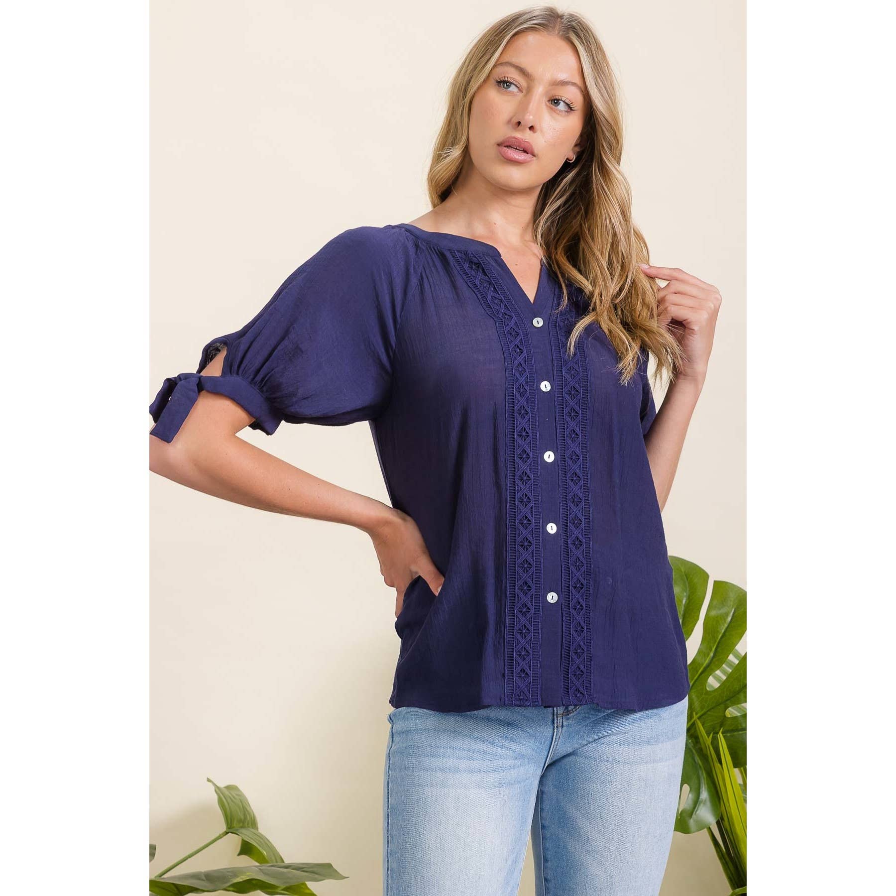 Button Down Crochet Shirt