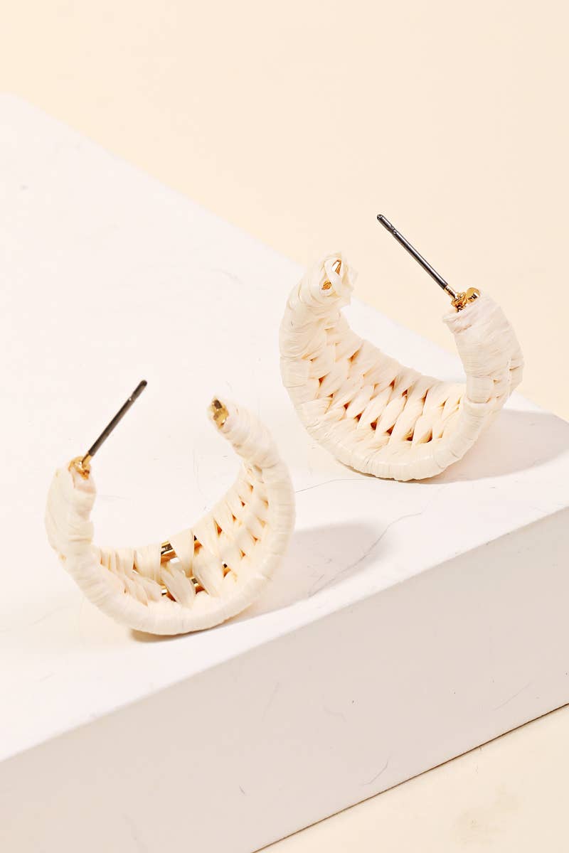 Raffia Braid Open Hoop Design
