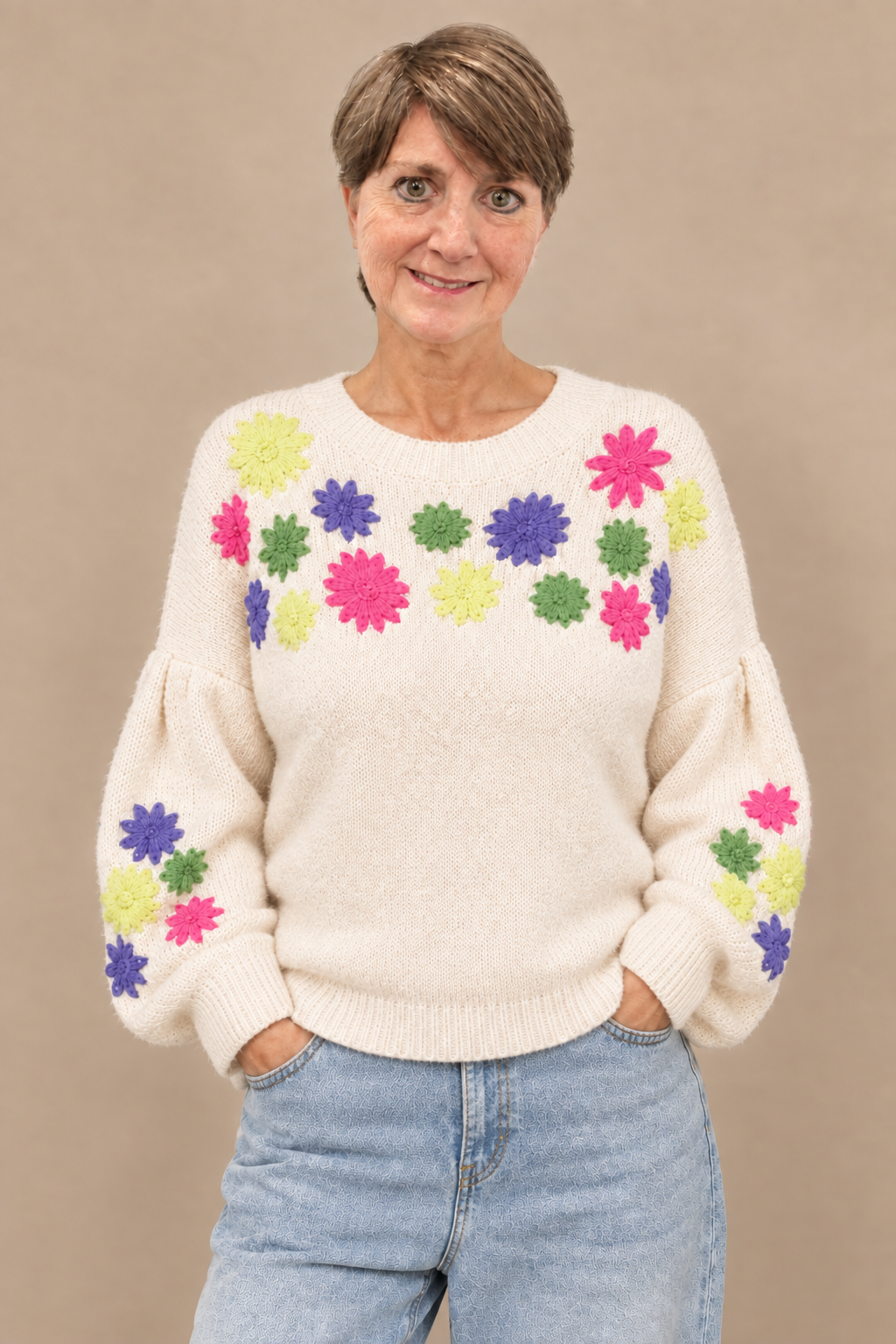 Portrait with a slightly fuller waist